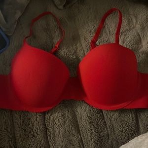 Red nautica push-up bra